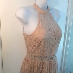 Love, Fire Blush Lace Dress Size Small